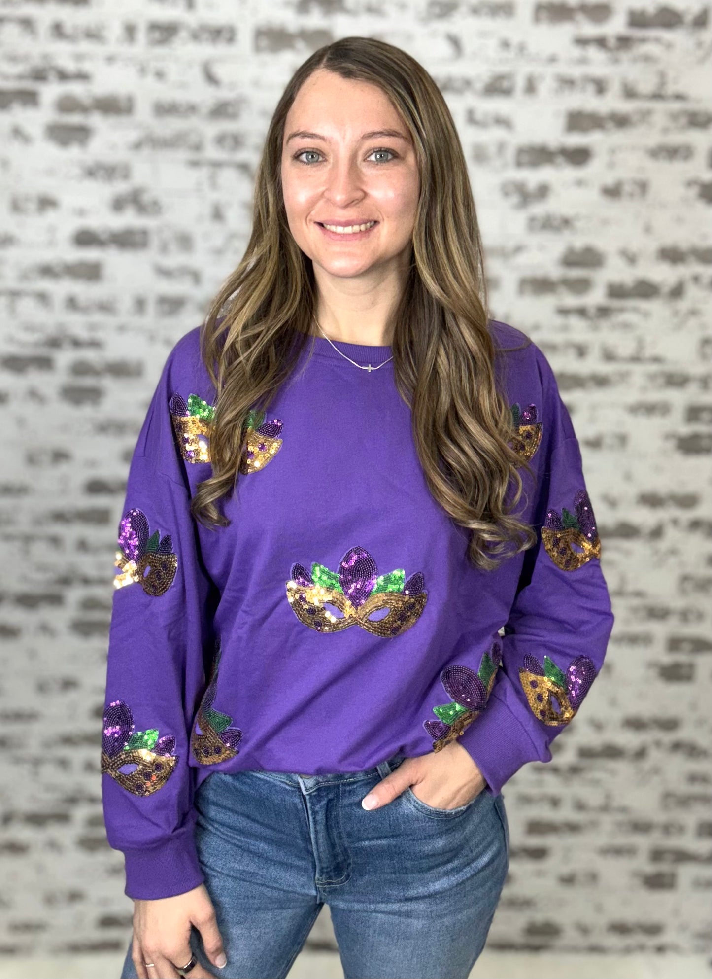 Sequin Masquerade Top