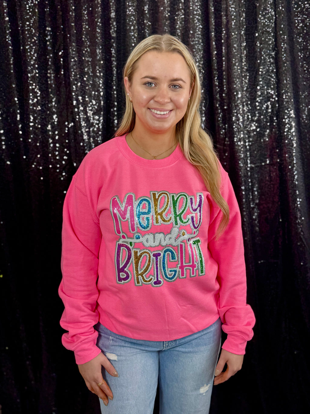 Merry & Bright Patch Sweatshirt