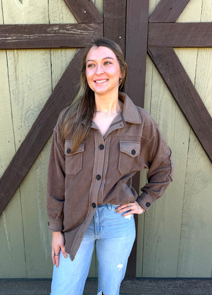Button Me Down Shacket