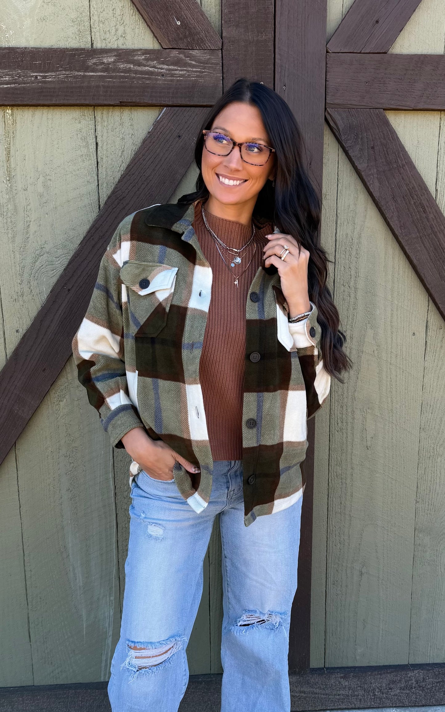 Falling For Plaid Shacket