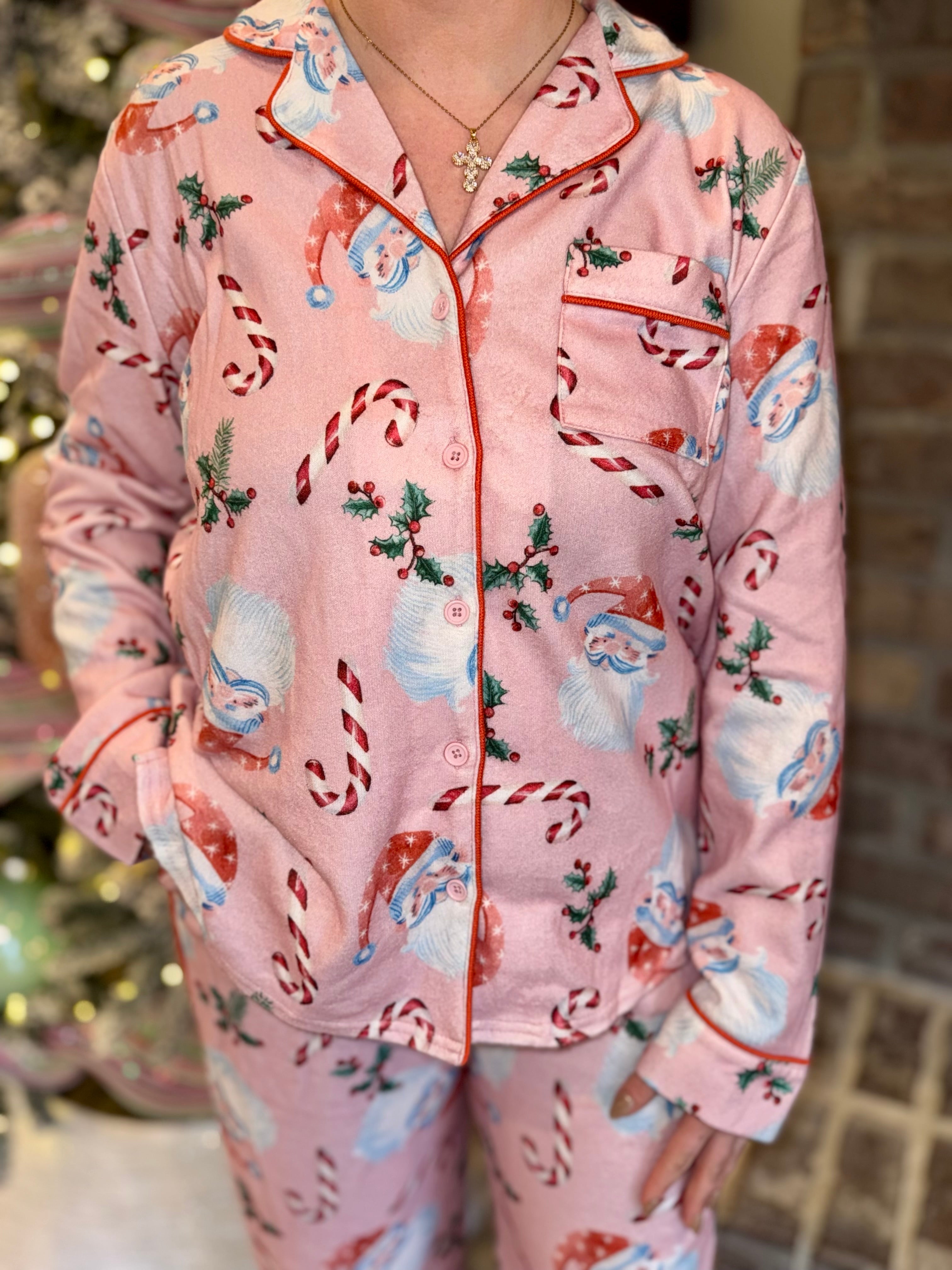 Pink Peppermint Pajama Set