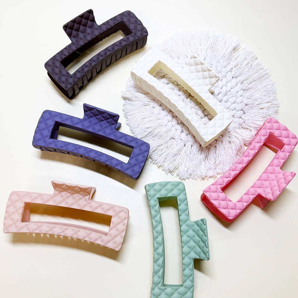 Matte Embossed Hair Claw Clip