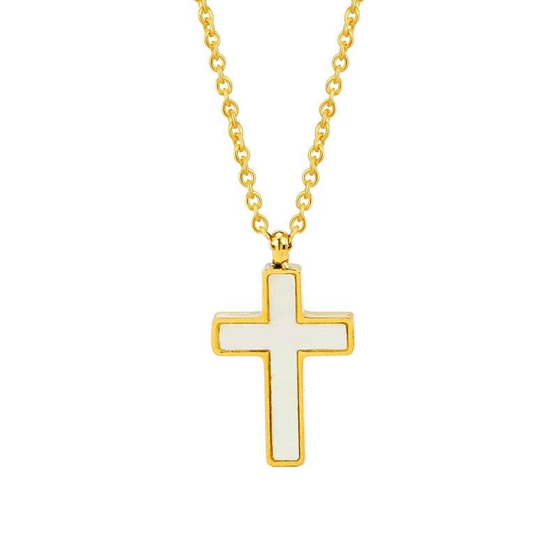 Forever Faith 18K Stainless Cross Necklace