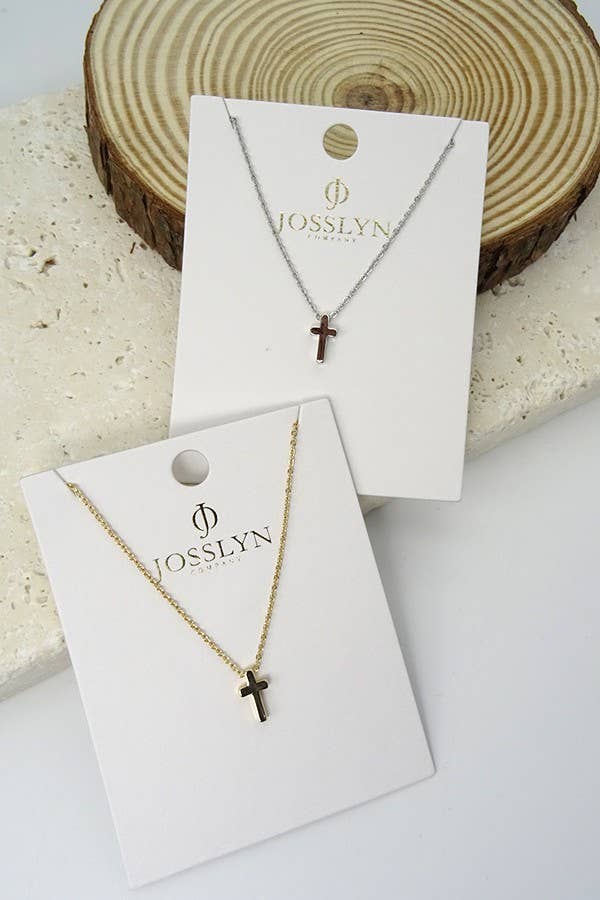 Faithfully Yours Mini Cross Necklace