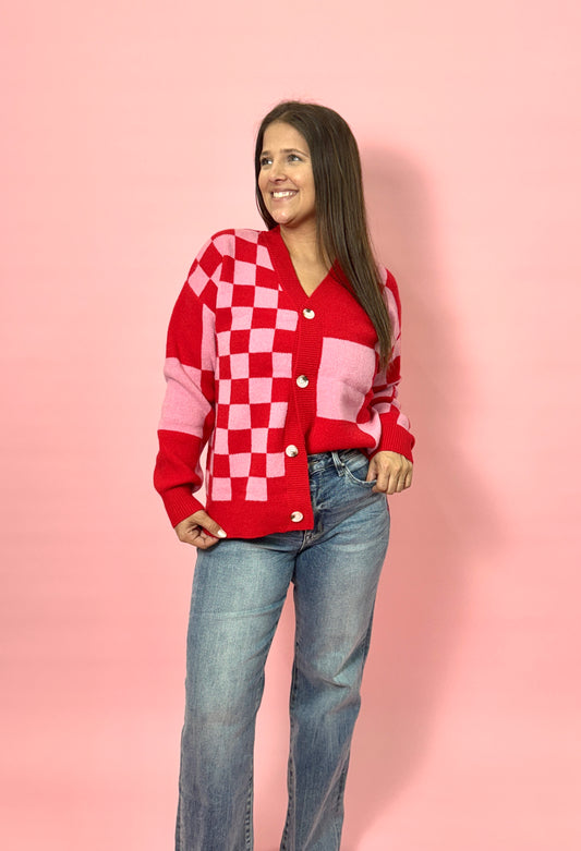 Racing Hearts Cardigan
