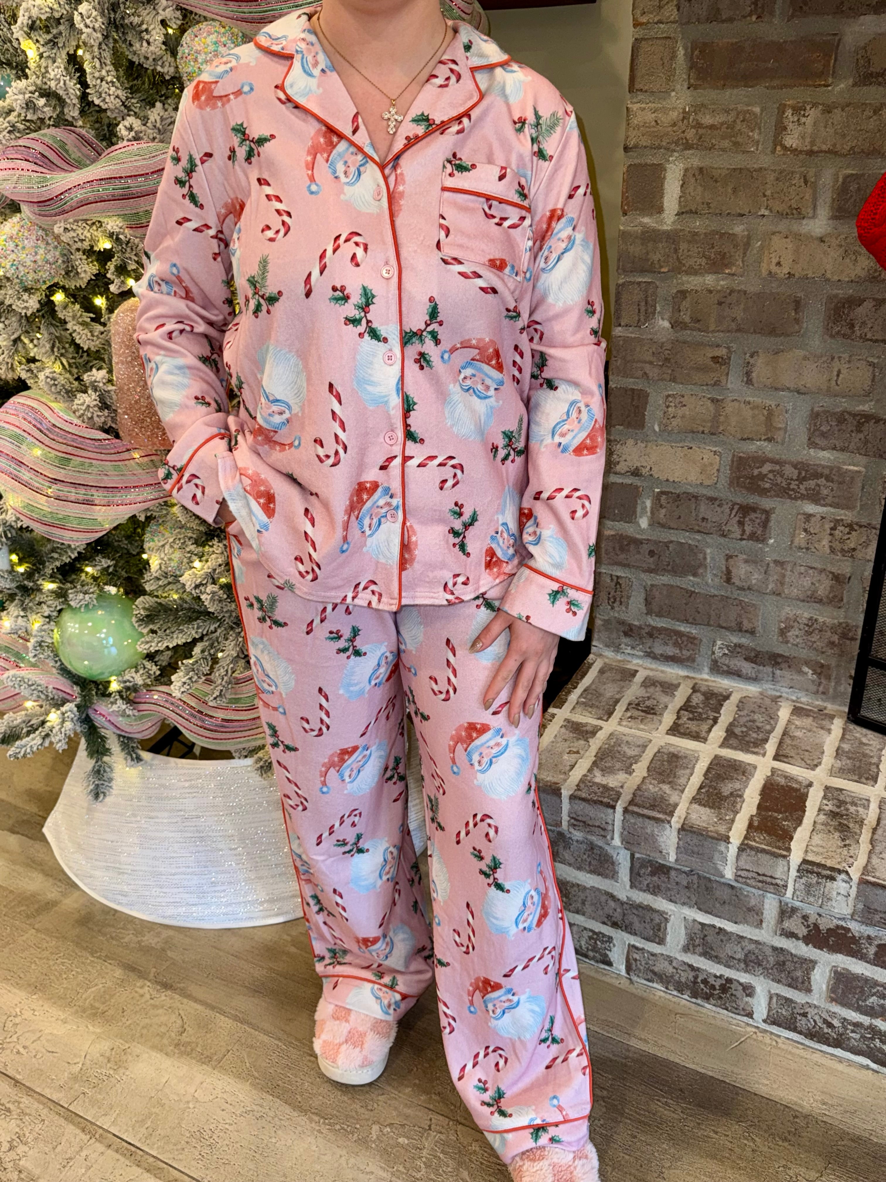 Pink Peppermint Pajama Set