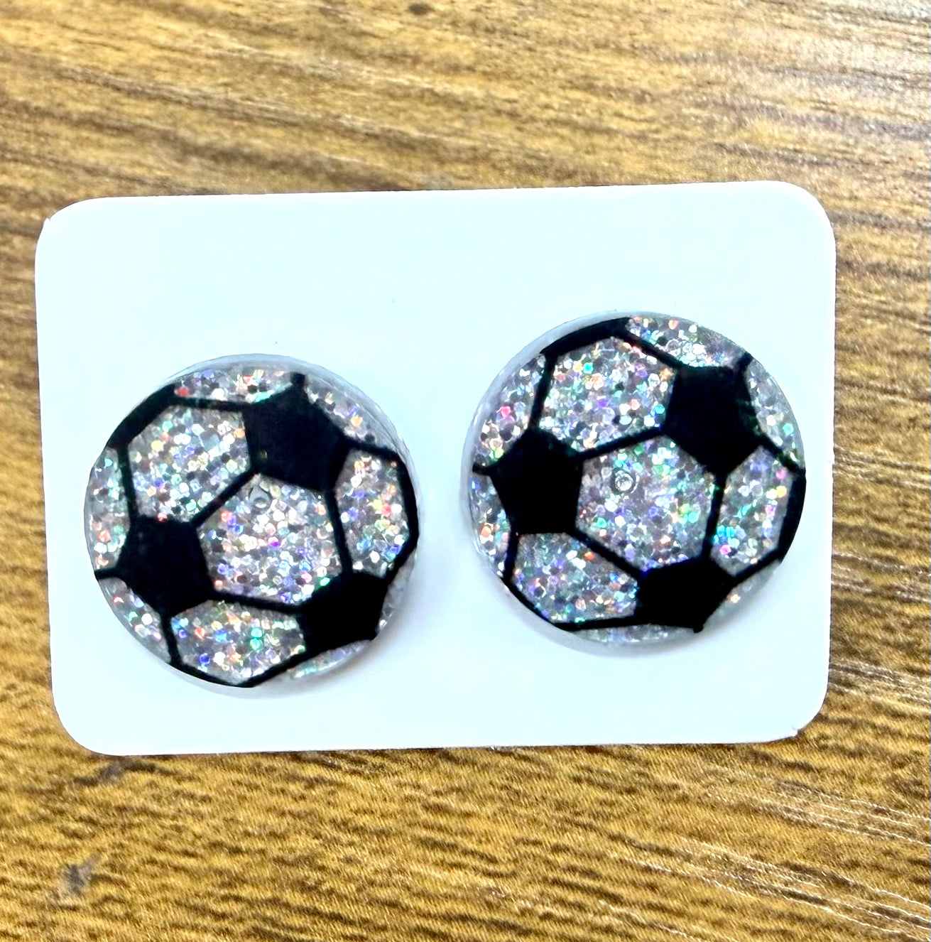 Acrylic Sport Stud Earrings