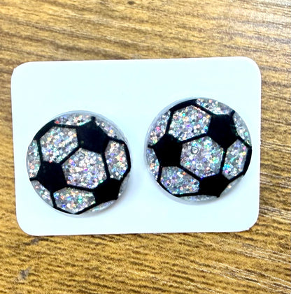 Acrylic Sport Stud Earrings