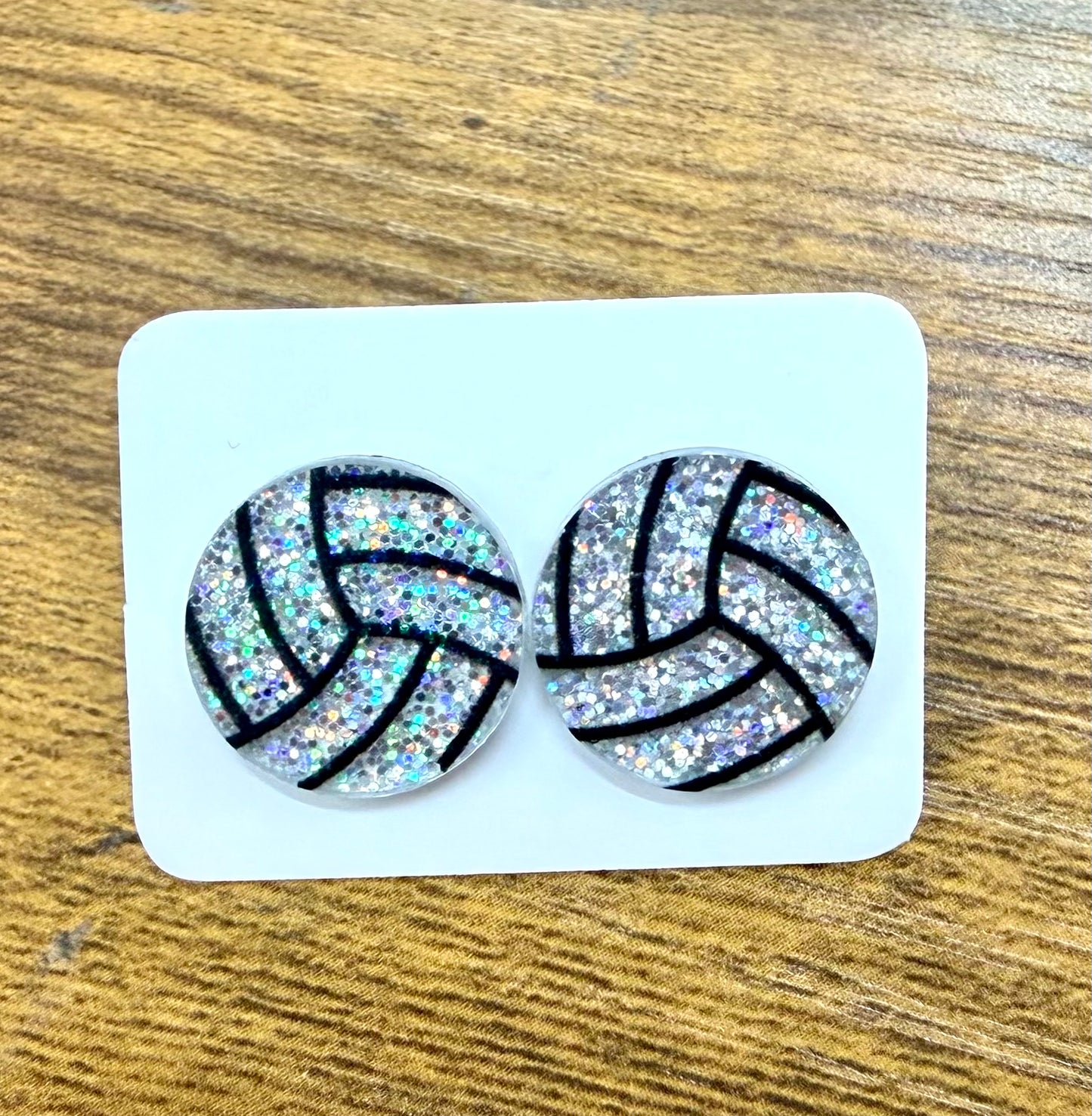 Acrylic Sport Stud Earrings