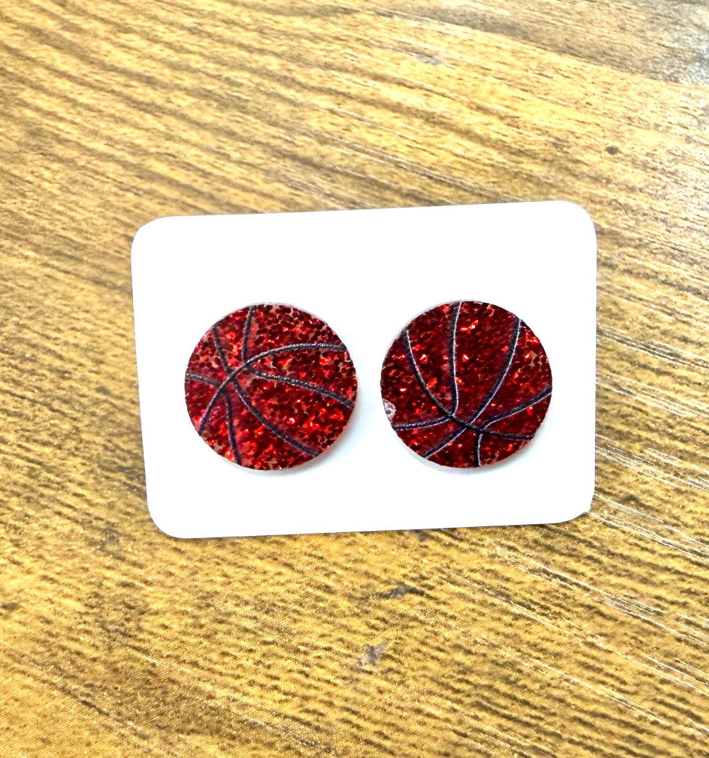 Acrylic Sport Stud Earrings
