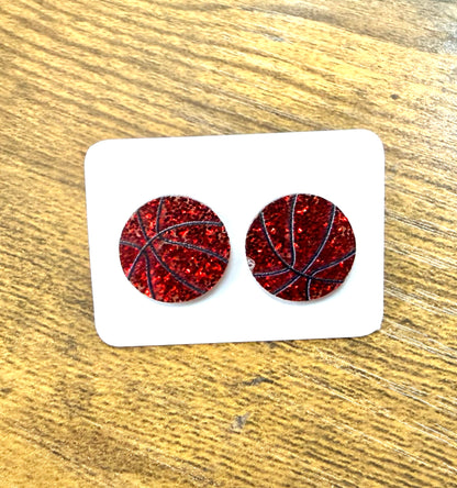 Acrylic Sport Stud Earrings