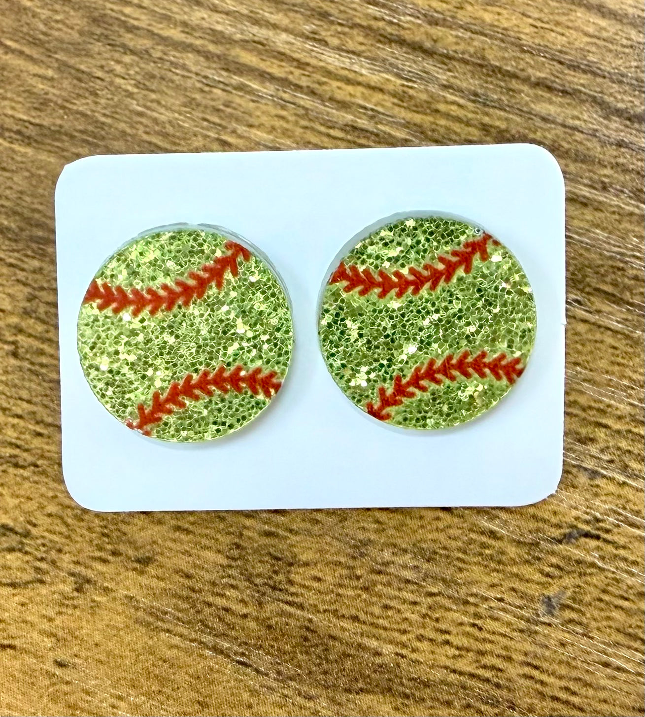 Acrylic Sport Stud Earrings