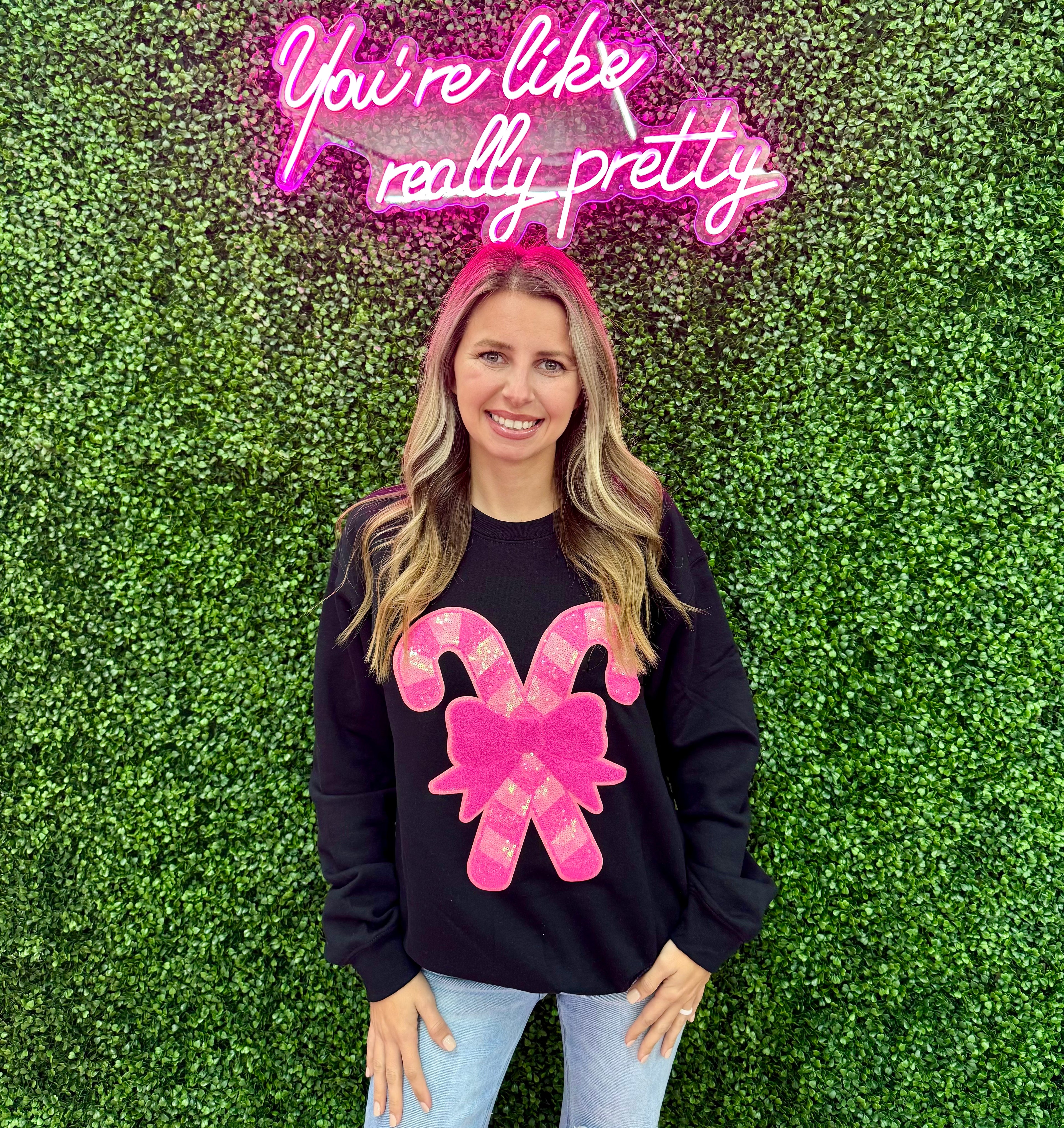 Pink Peppermint Sweatshirt
