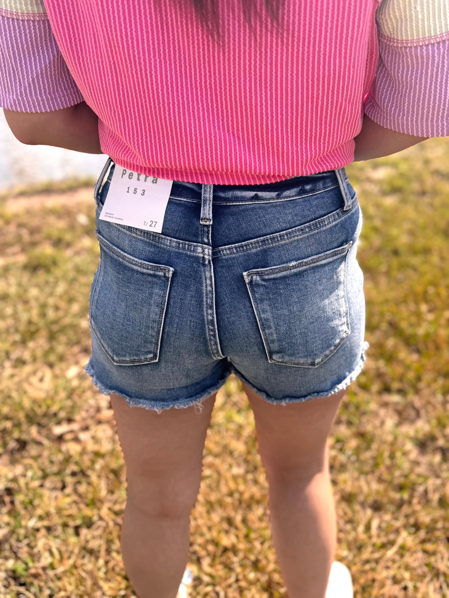 Patchwork Denim Shorts