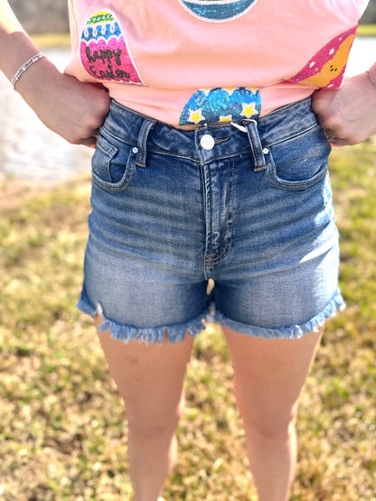 Clean Cut Denim Shorts