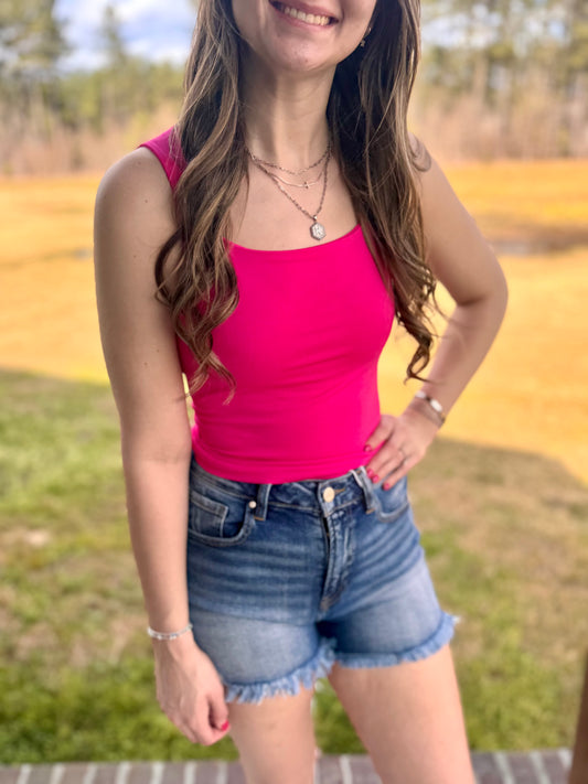 Clean Cut Denim Shorts