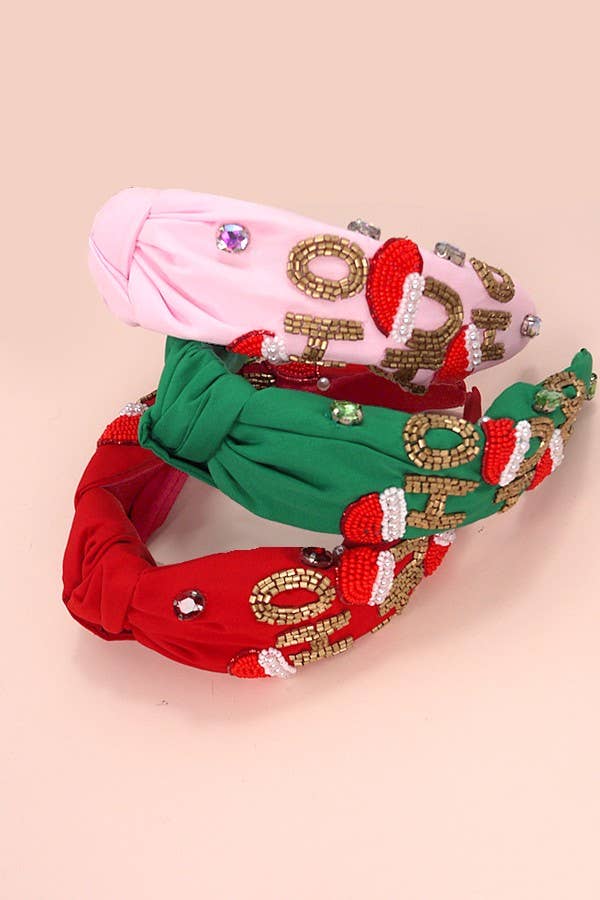 HO HO HO CHRISTMAS HOLIDAY HEADBAND