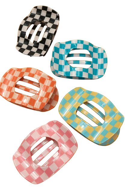 Checkered Lay Flat Clip