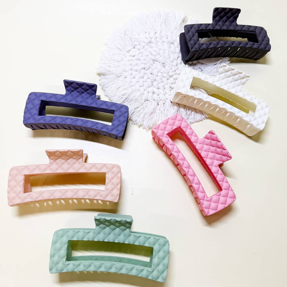 Matte Embossed Hair Claw Clip